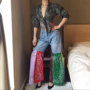 Reworked Abercrombie&Fitch Bandanas Jeans.--MA5